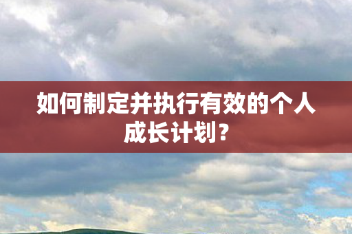 如何制定并执行有效的个人成长计划？