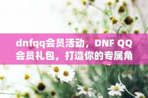 dnfqq会员活动，DNF QQ会员礼包，打造你的专属角色，提升战斗力的必备神器