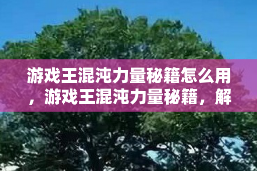 游戏王混沌力量秘籍怎么用，游戏王混沌力量秘籍，解锁你的卡牌游戏潜能