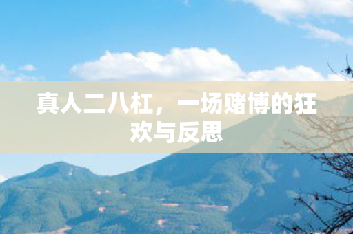 真人二八杠，一场赌博的狂欢与反思