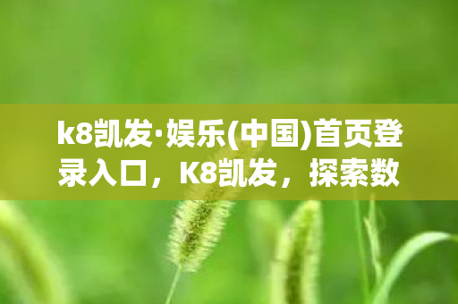 k8凯发·娱乐(中国)首页登录入口，K8凯发，探索数字娱乐的新纪元