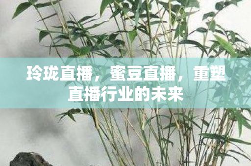 玲珑直播，蜜豆直播，重塑直播行业的未来