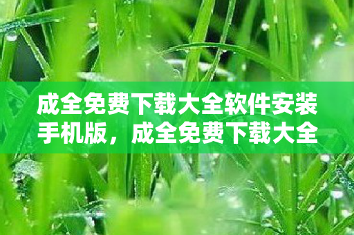 成全免费下载大全软件安装手机版，成全免费下载大全，软件资源大搜罗