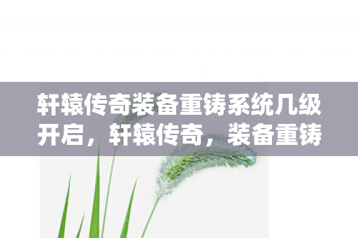 轩辕传奇装备重铸系统几级开启，轩辕传奇，装备重铸的奥秘与魅力