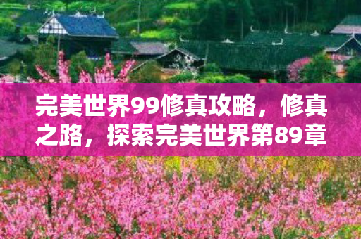 完美世界99修真攻略，修真之路，探索完美世界第89章的奥秘