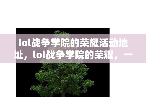 lol战争学院的荣耀活动地址，lol战争学院的荣耀，一场电竞盛宴的回顾与解析