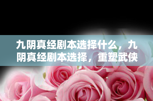 九阴真经剧本选择什么，九阴真经剧本选择，重塑武侠经典