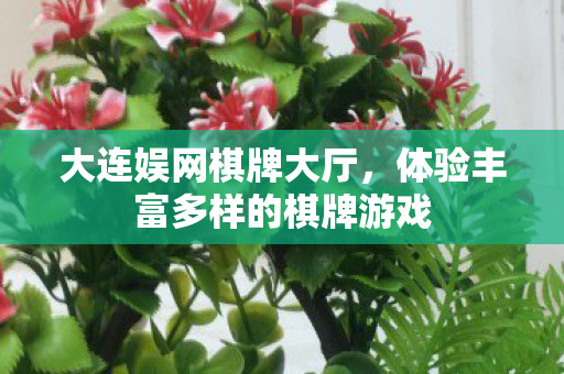 大连娱网棋牌大厅，体验丰富多样的棋牌游戏