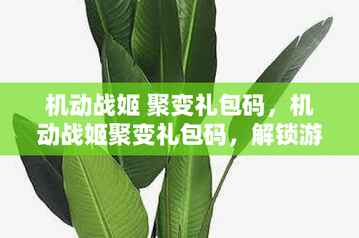 机动战姬 聚变礼包码，机动战姬聚变礼包码，解锁游戏新世界的钥匙