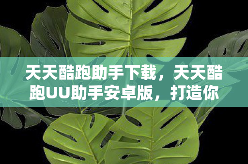 天天酷跑助手下载，天天酷跑UU助手安卓版，打造你的极速跑酷之旅