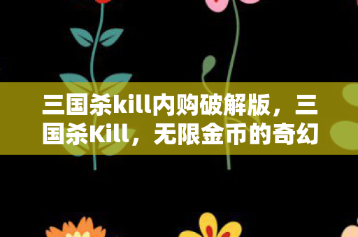 三国杀kill内购破解版，三国杀Kill，无限金币的奇幻之旅