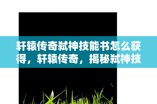 轩辕传奇弑神技能书怎么获得，轩辕传奇，揭秘弑神技能书的传奇之旅
