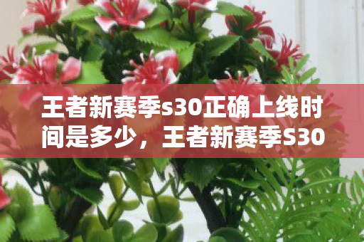 王者新赛季s30正确上线时间是多少，王者新赛季S30正确上线时间揭秘