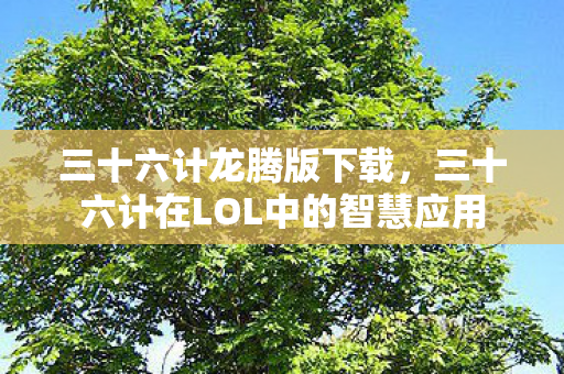 三十六计龙腾版下载,三十六计在LOL中的智慧应用 三十六计龙腾版下载,三十六计在LOL中的智慧应用
