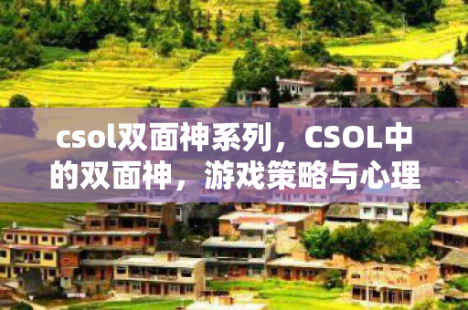 csol双面神系列，CSOL中的双面神，游戏策略与心理战的艺术