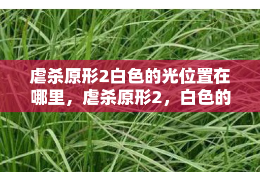 虐杀原形2白色的光位置在哪里，虐杀原形2，白色的光—探索未知与自我救赎的旅程