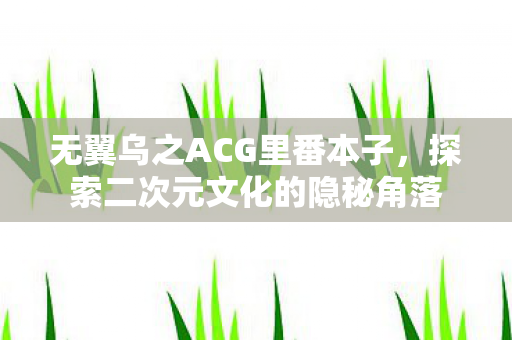 无翼乌之ACG里番本子,探索二次元文化的隐秘角落 无翼乌之ACG里番本子,探索二次元文化的隐秘角落