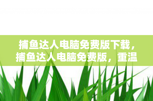 捕鱼达人电脑免费版下载，捕鱼达人电脑免费版，重温经典，畅享无限乐趣