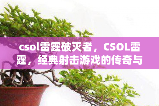 csol雷霆破灭者，CSOL雷霆，经典射击游戏的传奇与未来