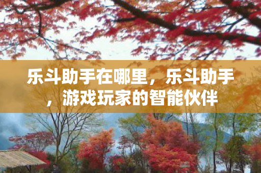 乐斗助手在哪里,乐斗助手,游戏玩家的智能伙伴 乐斗助手在哪里,乐斗助手,游戏玩家的智能伙伴