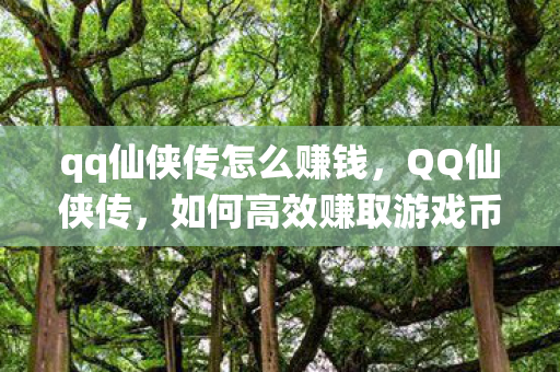 qq仙侠传怎么赚钱，QQ仙侠传，如何高效赚取游戏币