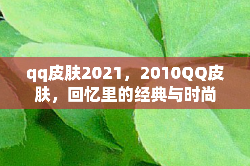 qq皮肤2021，2010QQ皮肤，回忆里的经典与时尚