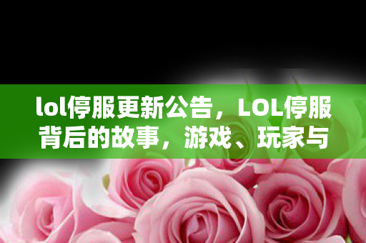 lol停服更新公告，LOL停服背后的故事，游戏、玩家与时代的变迁