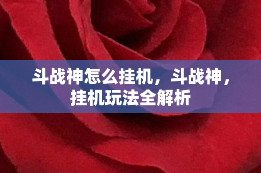 斗战神怎么挂机，斗战神，挂机玩法全解析