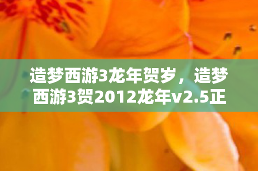 造梦西游3龙年贺岁，造梦西游3贺2012龙年v2.5正式版下载，重温经典，再燃热血