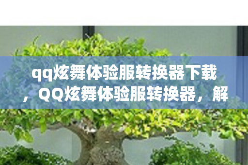 qq炫舞体验服转换器下载，QQ炫舞体验服转换器，解锁游戏新体验，畅享无限乐趣
