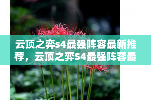 云顶之弈s4最强阵容最新推荐，云顶之弈S4最强阵容最新解析