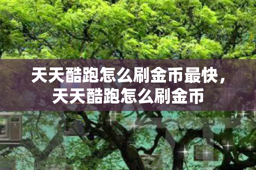 天天酷跑怎么刷金币最快，天天酷跑怎么刷金币