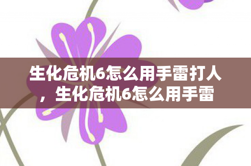 生化危机6怎么用手雷打人，生化危机6怎么用手雷