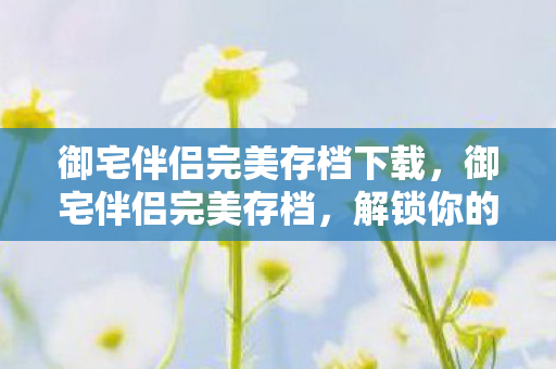 御宅伴侣完美存档下载，御宅伴侣完美存档，解锁你的游戏世界新篇章