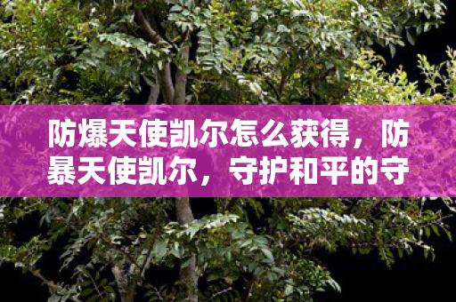 防爆天使凯尔怎么获得，防暴天使凯尔，守护和平的守护者