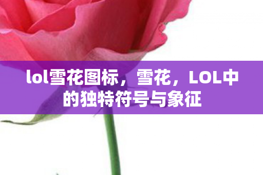 lol雪花图标，雪花，LOL中的独特符号与象征