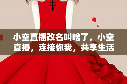 小空直播改名叫啥了，小空直播，连接你我，共享生活的美好瞬间