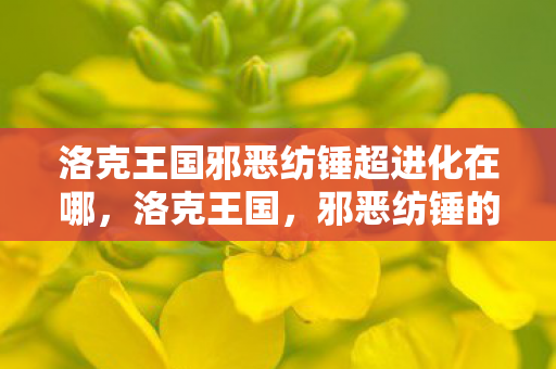 洛克王国邪恶纺锤超进化在哪，洛克王国，邪恶纺锤的阴影