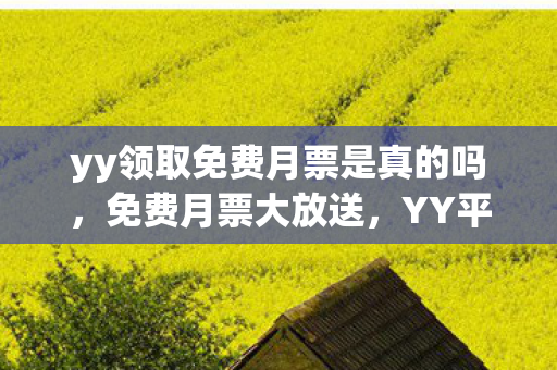 yy领取免费月票是真的吗，免费月票大放送，YY平台的福利盛宴