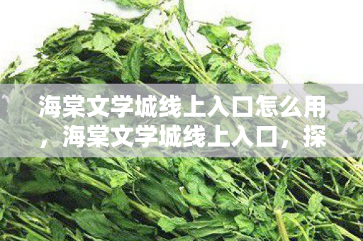 海棠文学城线上入口怎么用，海棠文学城线上入口，探索文学世界的奇妙之旅