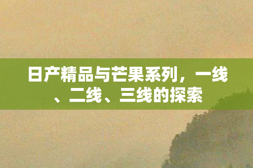 日产精品与芒果系列,一线、二线、三线的探索 日产精品与芒果系列,一线、二线、三线的探索