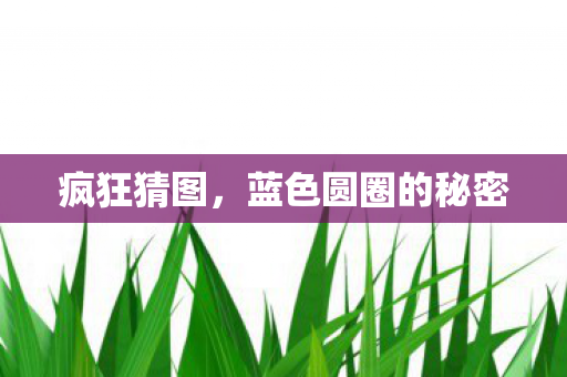 疯狂猜图,蓝色圆圈的秘密 疯狂猜图,蓝色圆圈的秘密