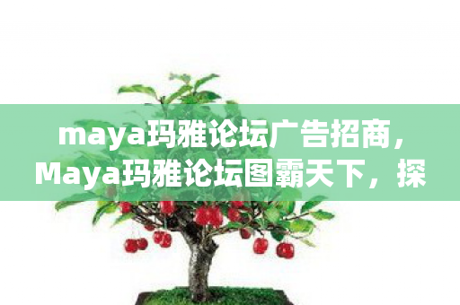 maya玛雅论坛广告招商,Maya玛雅论坛图霸天下,探索3D创意的无限可能 maya玛雅论坛广告招商,Maya玛雅论坛图霸天下,探索3D创意的无限可能