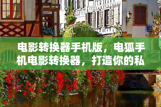电影转换器手机版，电狐手机电影转换器，打造你的私人移动影院
