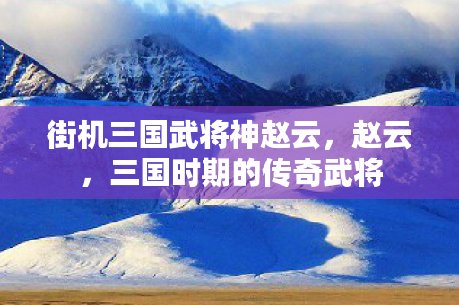 街机三国武将神赵云，赵云，三国时期的传奇武将