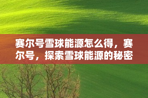 赛尔号雪球能源怎么得,赛尔号,探索雪球能源的秘密 赛尔号雪球能源怎么得,赛尔号,探索雪球能源的秘密