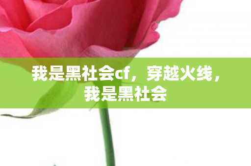 我是黑社会cf，穿越火线，我是黑社会