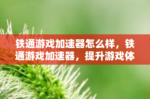 铁通游戏加速器怎么样，铁通游戏加速器，提升游戏体验的利器