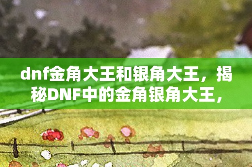 dnf金角大王和银角大王，揭秘DNF中的金角银角大王，神话背后的故事