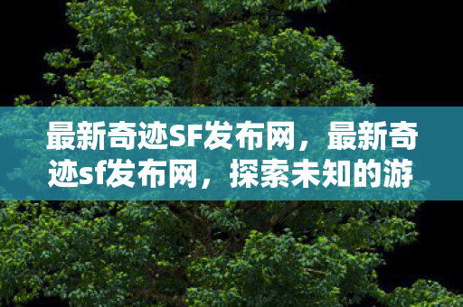 最新奇迹SF发布网，最新奇迹sf发布网，探索未知的游戏世界